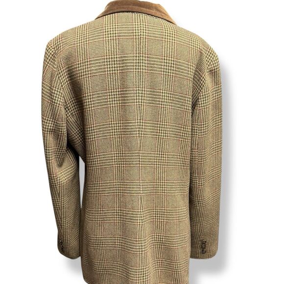 Vintage Jaclyn Smith Blazer 10 Classic Brown Tweed Faux Suede Trim Equestrian M - Picture 5 of 14